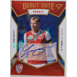 2021/22 Sportzoo Fortuna Liga 2. série #DR14 Lukáš Červ DEBUT DATE ROOKIE AUTO 03/99