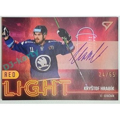 2022/23 Sportzoo ELH 2. série #RLS-KH Kryštof Hrabík Red Light Auto xx/65