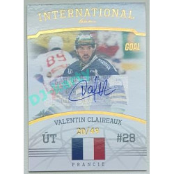 2022/23 Goal Cards Chance Liga 2. série #18 Valentin Claireaux International Team Autograph xx/49