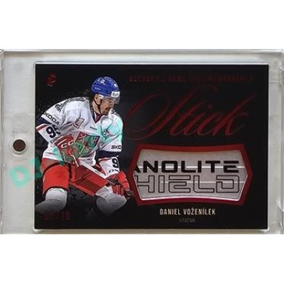 2023/24 LC Expectations Road to Prague #GUM-18 Daniel Voženílek Stick Authentic Game Used Memorabilia Red 02/10
