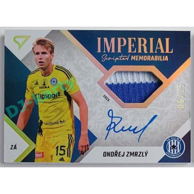 2022/23 Sportzoo Fortuna Liga 2. série #IM-OZ Ondřej Zmrzlý Imperial Scripted Memorabilia 06/25