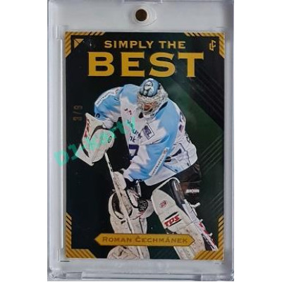 2023 Legendary Cards Simply the Best #33 Roman Čechmánek Neon Rainbow 3/9