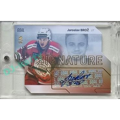2023/24 Goal cards Chance Liga 2. série #S-86 Jaroslav Brož Autograph Gold 5/6