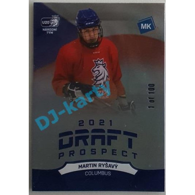 2021 MK reprezentace Martin Ryšavý #DP7 Draft Prospects Rainbow 1 of 100