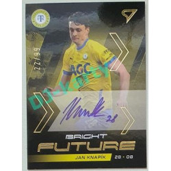 2021/22 Sportzoo Fortuna Liga 2. série #BF7 Jan Knapík BRIGHT FUTURE AUTO 22/99