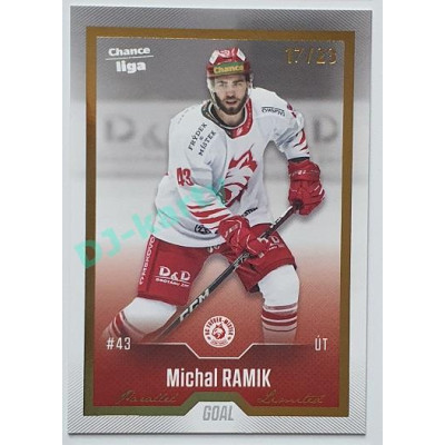 2022/23 Goal Cards Chance Liga 1. série #139 Michal Ramik Gold 03/23
