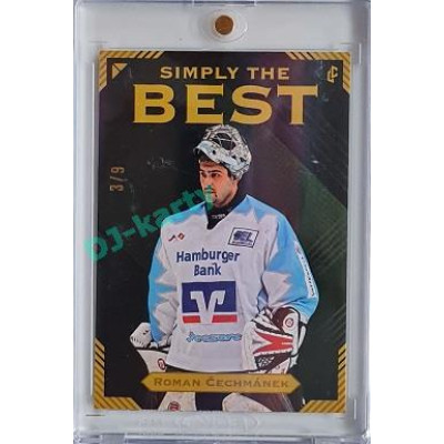 2023 Legendary Cards Simply the Best #34 Roman Čechmánek Neon Rainbow 3/9