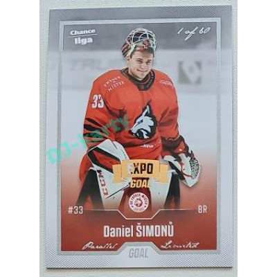 2022/23 Goal Cards Chance Liga Update #464 Daniel Šimonů Expo Silver 1 of 3