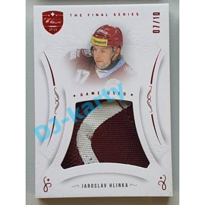 2021/22 OFS The Final Series Jaroslav Hlinka #MEM-JH 07/10 Game Used Red