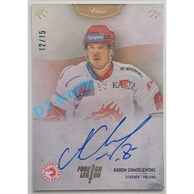 2021/22 OFS The Final Series Aaron Chmielewski #FL-ACW 12/15 Bonus Signature Foreign Legion