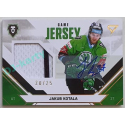 2021/22 Sportzoo TIPSPORT ELH Jakub Kotala #JS-KO 20/25 Game Jersey Signature