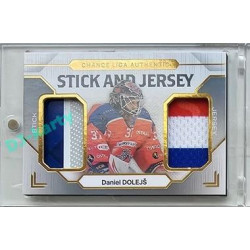 2023/24 Goal cards Chance Liga 2. série #SJ-07 Daniel Dolejš Game Used Material Jersey&Stick 08/10