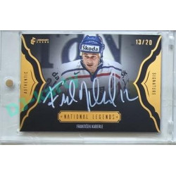 2023/24 LC Expectations Road to Prague #NL-03 František Kaberle National Legends Authentic Signature Gold 13/20