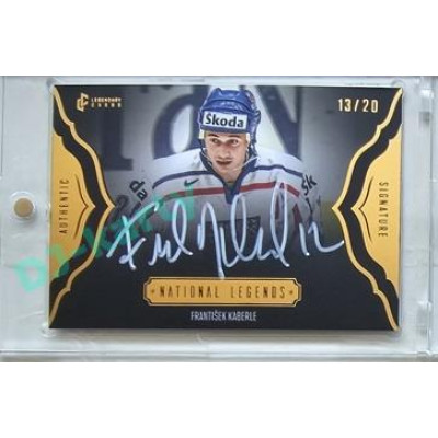 2023/24 LC Expectations Road to Prague #NL-03 František Kaberle National Legends Authentic Signature Gold 13/20