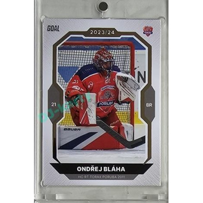 2023/24 Goal cards Chance Liga 1. série #058 Ondřej Bláha Gold 1of20