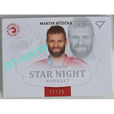 2021/22 Sportzoo TIPSPORT ELH 2. série #SN-MR Martin Růžička Star Night Booklet 17/25