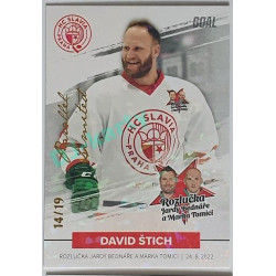 2022/23 Goal Cards Chance Liga 1. série #15 David Štich Rozlučka Slavia Parallel 14/19