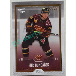 2022/23 Goal Cards Chance Liga 1. série #006 Filip Dundáček Gold 03/23