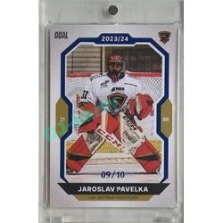2023/24 Goal cards Chance Liga 2. série #246 Jaroslav Pavelka Blue 09/10