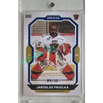 2023/24 Goal cards Chance Liga 2. série #246 Jaroslav Pavelka Blue 09/10