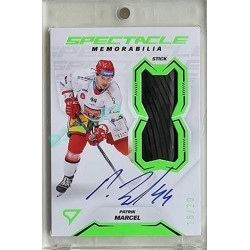2023/24 Sportzoo ELH 2. serie #SM-PM Patrik Marcel Spectacle Memorabilia Neon Green Auto 18/20