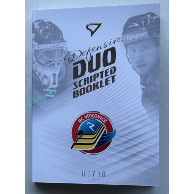 2024/25 Sportzoo ELH 2. serie #DD-PM Lukáš Pařík / Patrik Marcel Defensive Duo Scripted Booklet 01/10