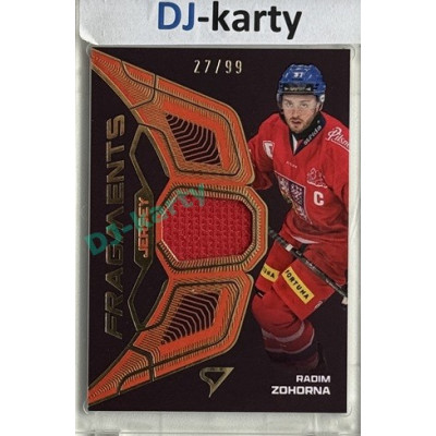2025 Sportzoo Hokejové ČESKO #JF-RZ Radim Zohorna Jersey Fragments Level 1 27/99