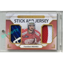 2023/24 Goal cards Chance Liga 2. série #SJ-14 František Hrdinka Game Used Material Jersey&Stick 08/10