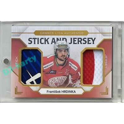 2023/24 Goal cards Chance Liga 2. série #SJ-14 František Hrdinka Game Used Material Jersey&Stick 08/10