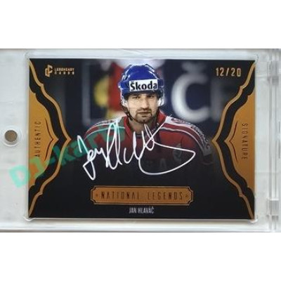 2023/24 LC Expectations Road to Prague #NL-07 Jan Hlaváč National Legends Authentic Signature Gold 12/20