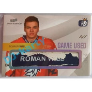 2020 MK reprezentace Roman Will #14 1/1 Game Used Memorabilia Nameplate