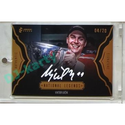 2023/24 LC Expectations Road to Prague #NL-09 Viktor Ujčík National Legends Authentic Signature Gold 04/20