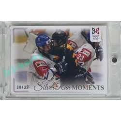 2023/24 Legendary Cards Hlinka Gretzky Cup Young Lions #SRM-18 Ve druhém utkání se Češi střetli s Němci Silver Run Moments Rainbow xx/39