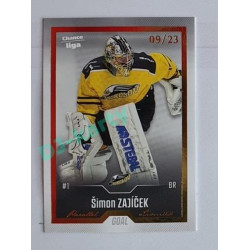 2022/23 Goal Cards Chance Liga 2. série #232 Šimon Zajíček Gold 09/23