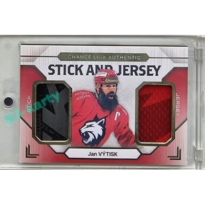 2023/24 Goal cards Chance Liga 2. série #SJ-12 Jan Výtisk Game Used Material Jersey&Stick 08/10