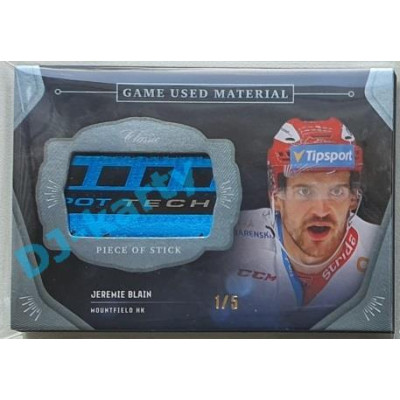 2020/21 OFS 2. série Jeremie Blain #GUM-JBL 1/5 Game Used Material Black Cut