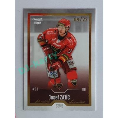 2022/23 Goal Cards Chance Liga 2. série #250 Josef Zajíc Gold 09/23