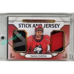 2023/24 Goal cards Chance Liga 2. série #SJ-13 Vladimír Svačina Game Used Material Jersey&Stick 08/10