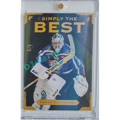 2023 Legendary Cards Simply the Best #35 Roman Čechmánek Neon Rainbow 3/9