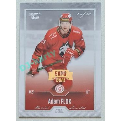 2022/23 Goal Cards Chance Liga Update #467 Adam Flok Expo Silver 1 of 3