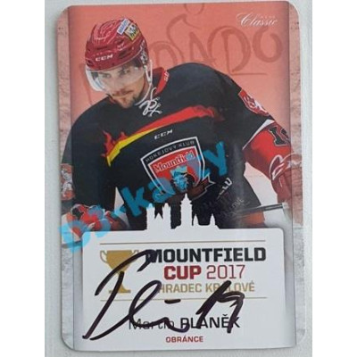 2017 OFS Mountfield Cup Martin Pláněk #5 2/10 Autograph Die Cut