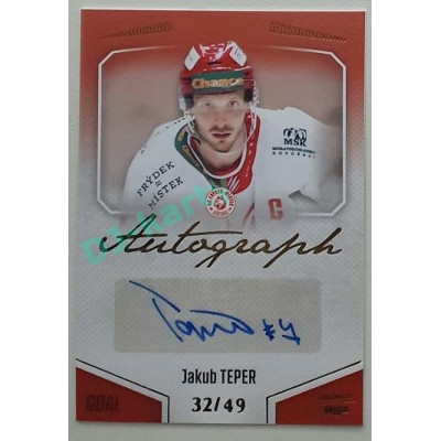 2022/23 Goal Cards Chance Liga 1. série #A-57 Jakub Teper Autograph 32/49