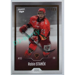2022/23 Goal Cards Chance Liga 1. série #048 Robin Staněk Gold 03/23