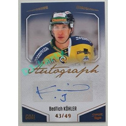 2022/23 Goal Cards Chance Liga 2. série #167 Bedřich Köhler Autograph xx/49