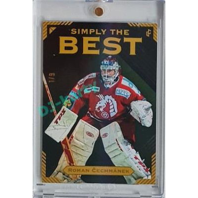2023 Legendary Cards Simply the Best #36 Roman Čechmánek Neon Rainbow 1/9