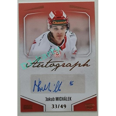 2022/23 Goal Cards Chance Liga 1. série #A-58 Jakub Michálek Autograph 33/49
