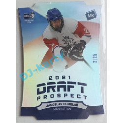 2021 MK reprezentace Jaroslav Chmelař #DP5 2/25 Draft Prospects Rainbow Die-cut