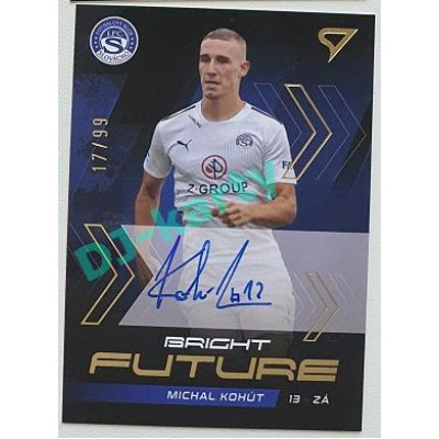 2021/22 Sportzoo Fortuna Liga 2. série #BF1 Michal Kohút BRIGHT FUTURE AUTO 17/99