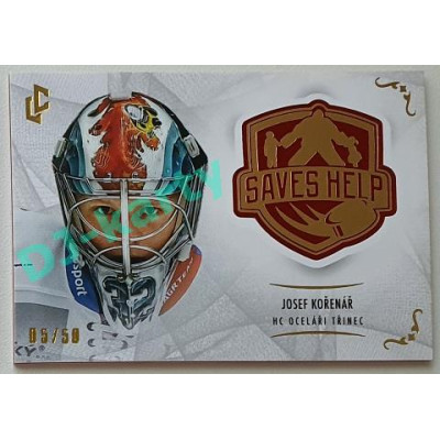 2021/22 Legendary Cards SAVES HELP MEMORABILIA SERIES #SH-021 Josef Kořenář Red xx/50