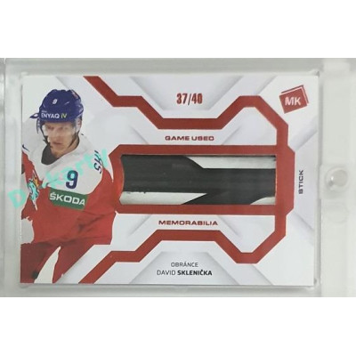 2021/22 MK reprezentace #GUM-13 David Sklenička Game Used Memorabilia RED 37/40